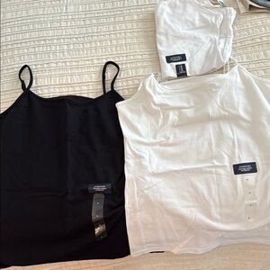 GAP Factory Fitted Camisoles in Black and White